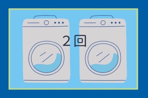布ナプキンの洗濯を2回するための2つの洗濯機